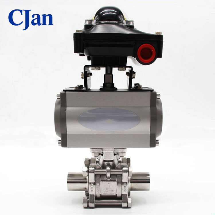 Санитарно-интеллектуальный контроль Пневматический 3pc пакет Ball Valve