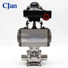 Санитарно-интеллектуальный контроль Пневматический 3pc пакет Ball Valve