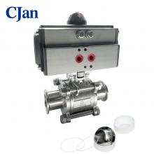 Санитарная нержавеющая сталь Pneumatic 3 pc Ball Valve