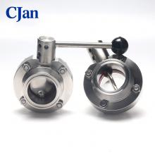 Санитарная нержавеющая сталь Tri Clamp адаптер бабочка клапан для пищевого молока